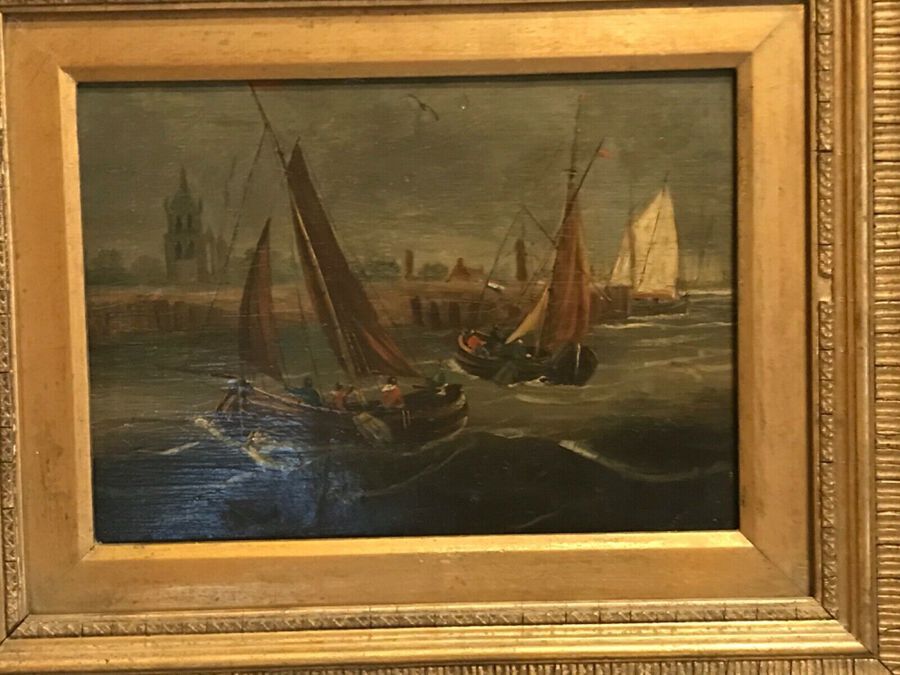 Antique Dutch 18th century painting on board