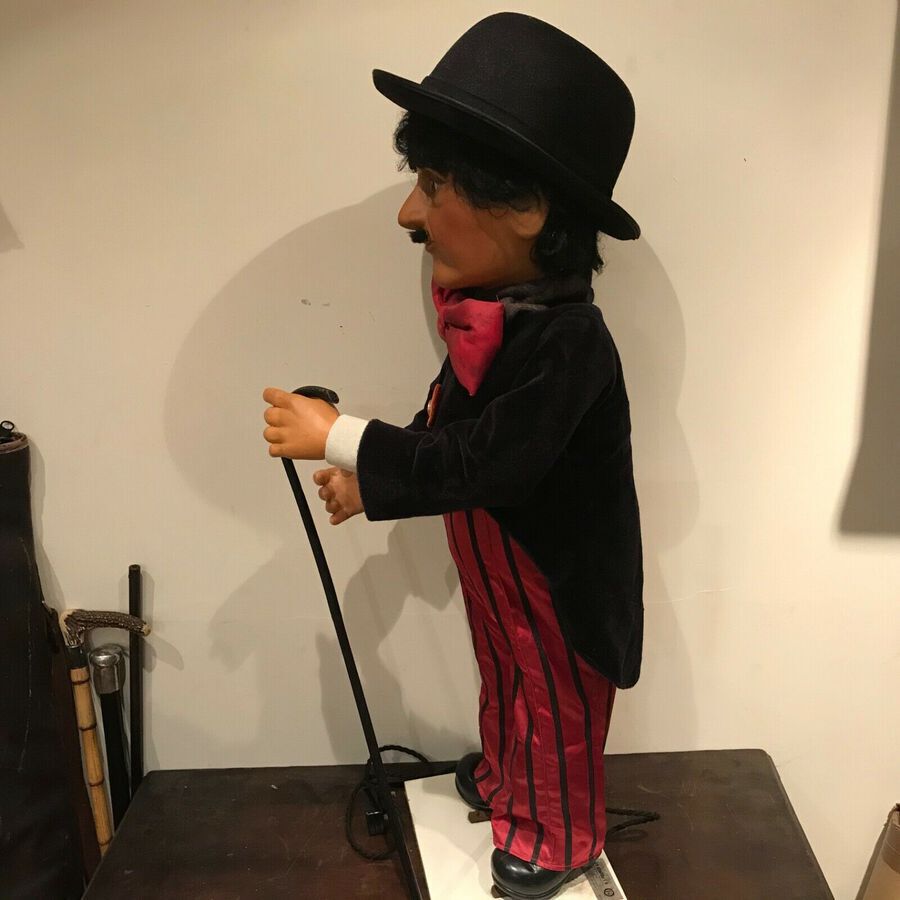 Antique Charlie Chaplin automaton Shops Windows doll