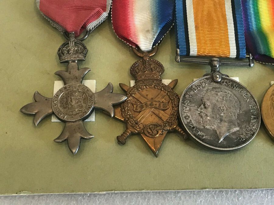 Antique Group of British Soldier's Medals 1ww