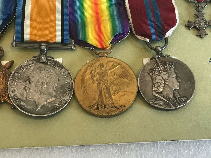 Antique Group of British Soldier's Medals 1ww