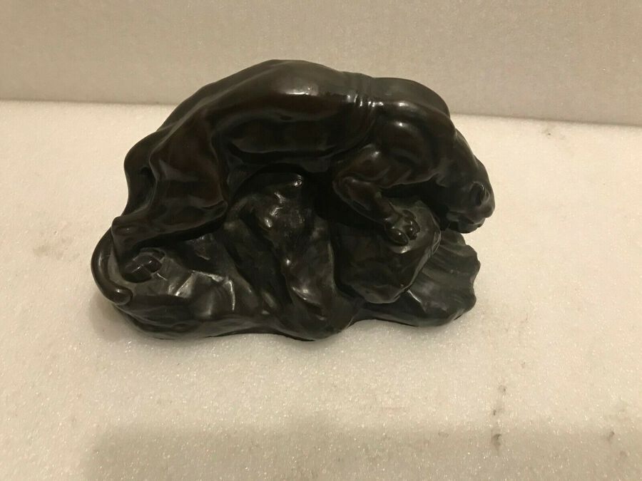 Antique Lion by Robert Wright bronze work