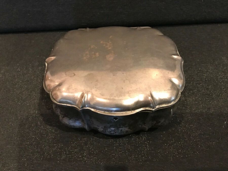Antique Solid silver jewels casket