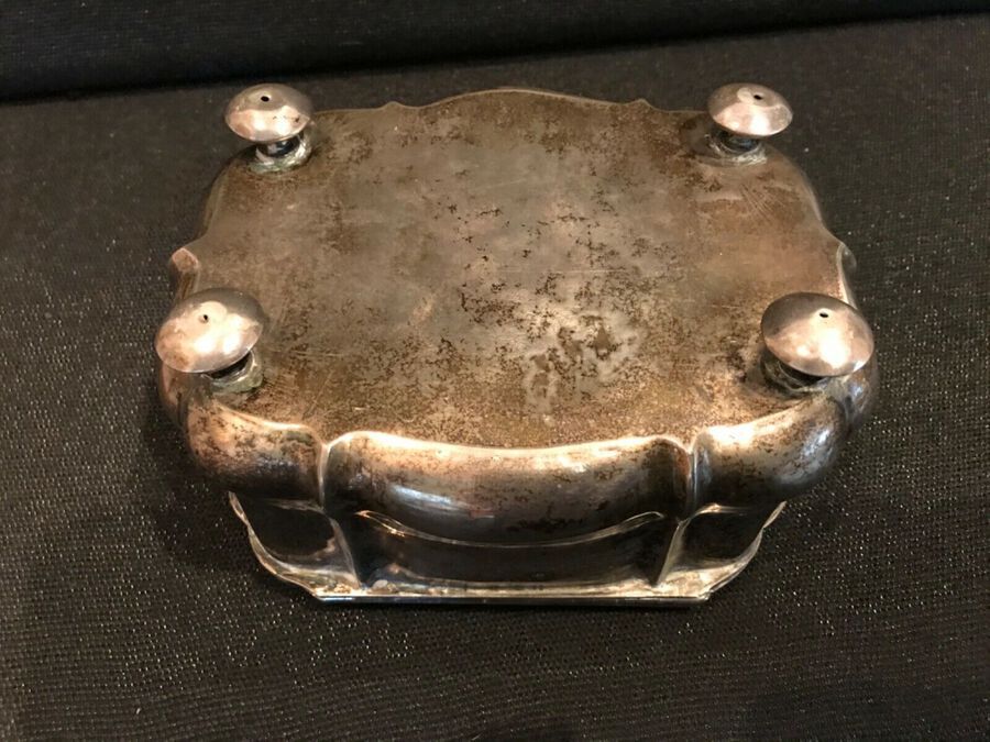 Antique Solid silver jewels casket