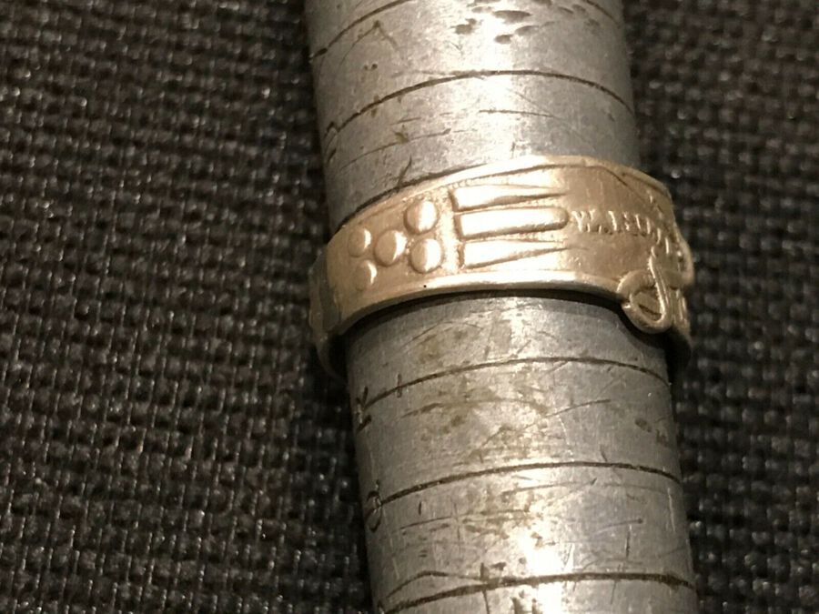 Antique German Patriotic Finger Ring, WARSAW 5 August 1915,