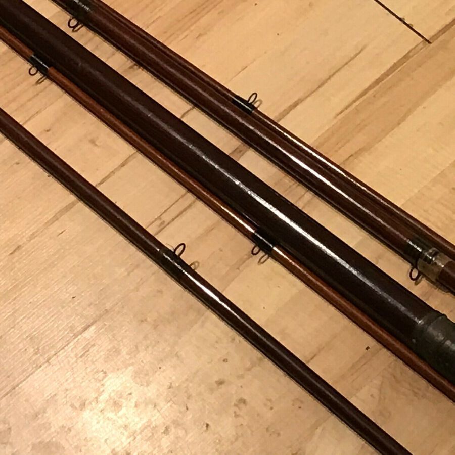 Antique Scottish Victorian 5 piece 17’ salmon rod by John Forrest of Kelso