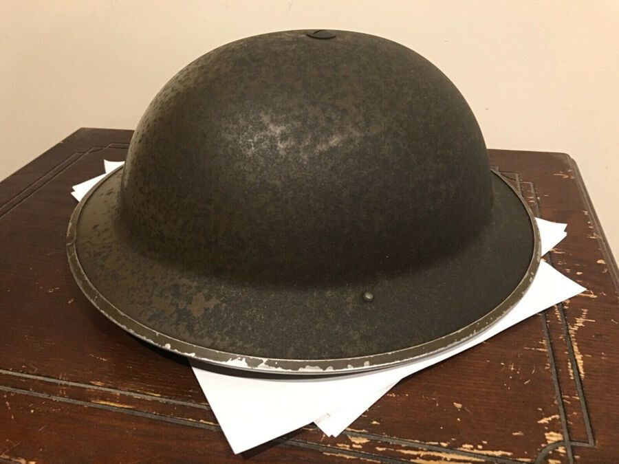 Antique British army soldiers helmet