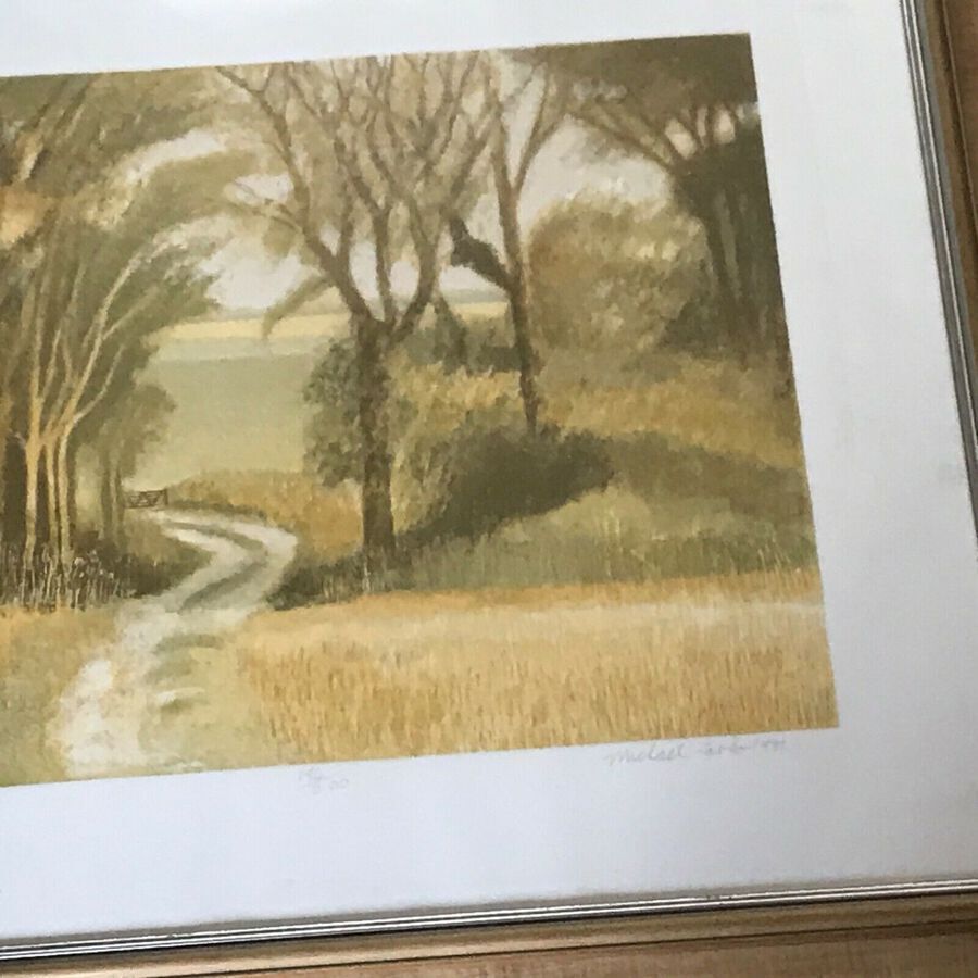Antique Michael Carlo “ Path through the Trees “ Limited Edition Signed Print