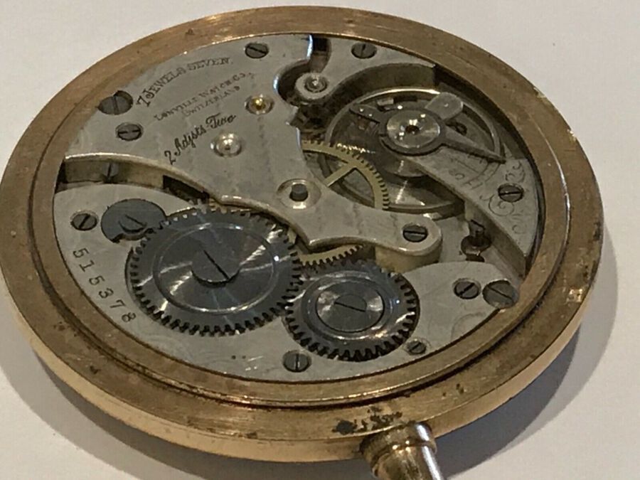 Antique Lonvillc Swiss open faced pocket watch