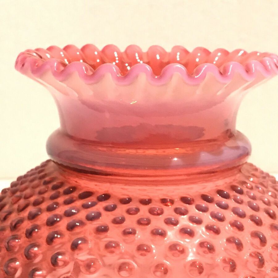 Antique Glass overlays oil lamp’s shade