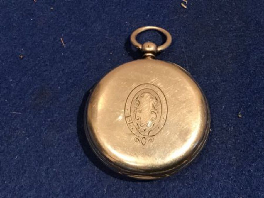 Antique Coventry Made Chronograph Silver Cased Pocket Watch
