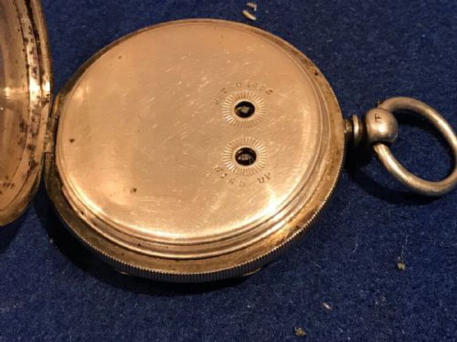 Antique Coventry Made Chronograph Silver Cased Pocket Watch