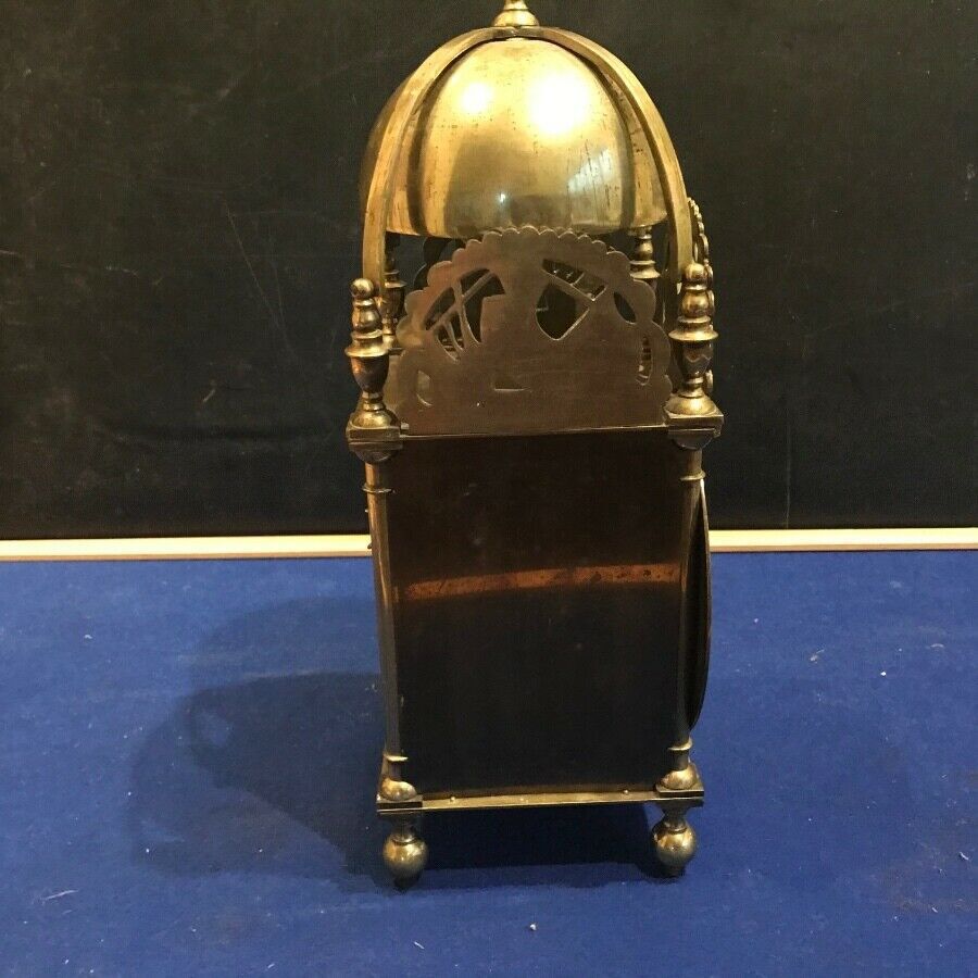 Antique Antique Brass Lantern Clock : Strikes Hours & Half Past