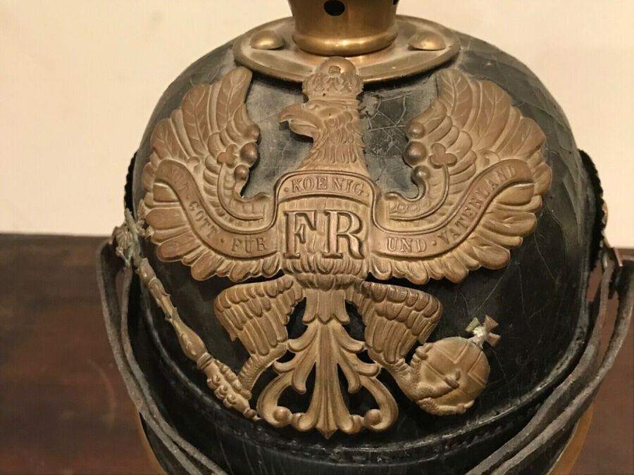 Antique German late19th century military helmet