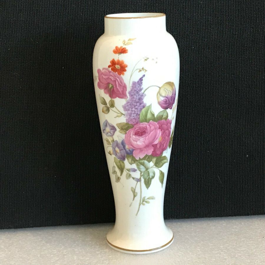 Royal Worcester hand painted China vase