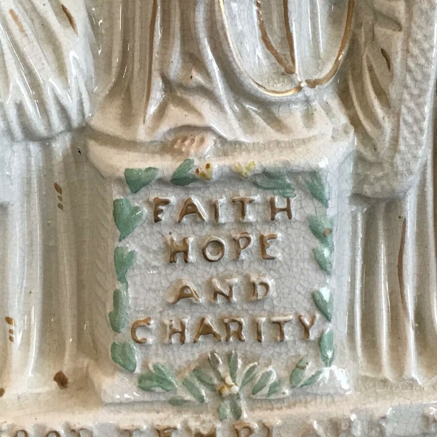 Antique Staffordshire Faith Hope & Charity super rare