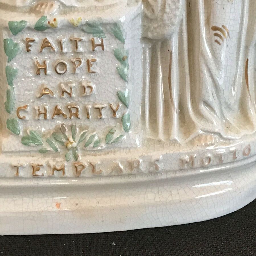 Antique Staffordshire Faith Hope & Charity super rare
