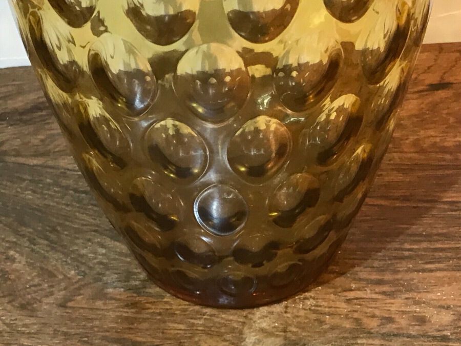 Antique Vintage British bubble glass vase