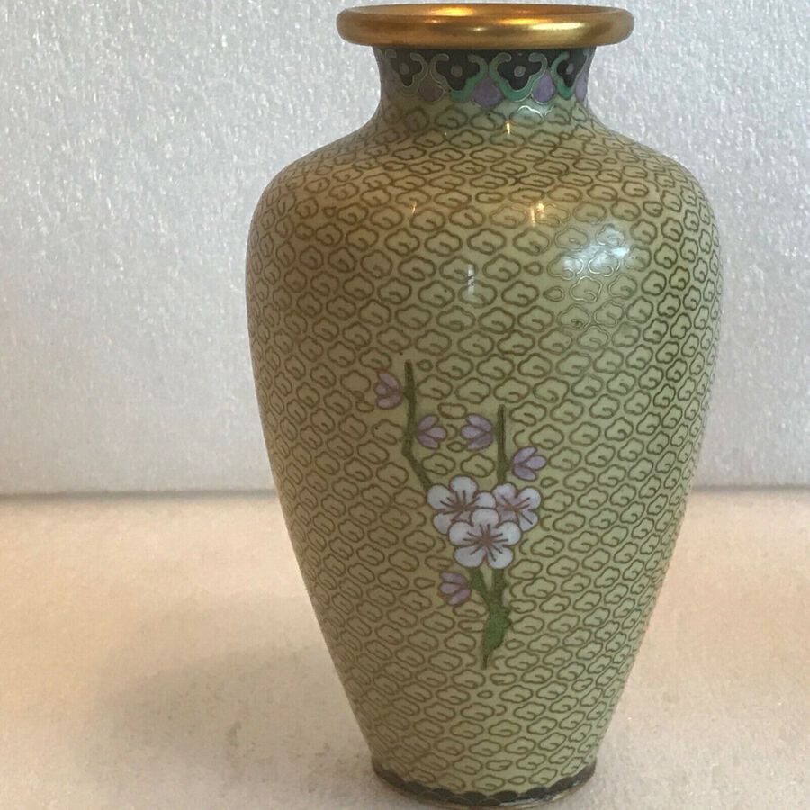 Antique Antique Oriental Cloisonne Vases