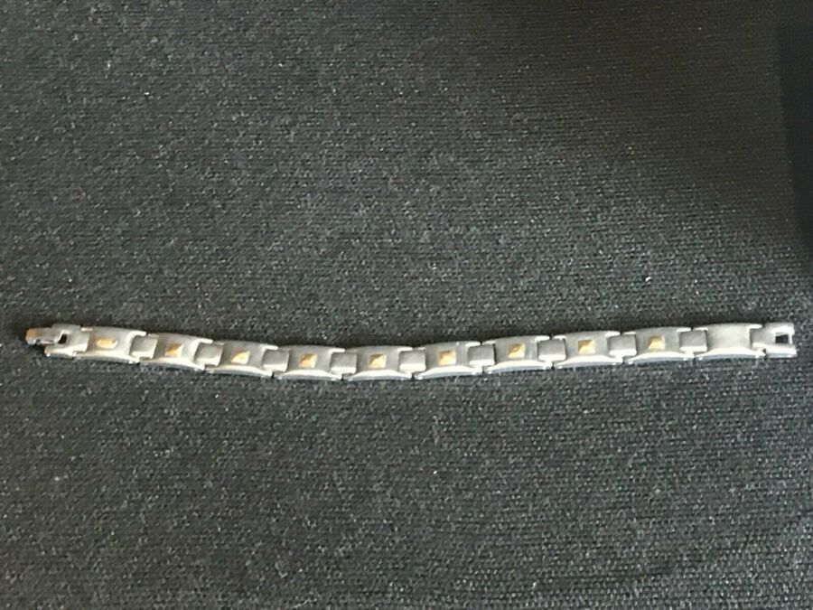 Antique 18Ct gold and stainless steel bracelet