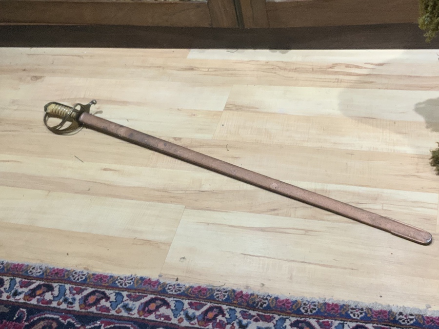 Antique Sword & scabbard late Georgian Officer’s personal sword