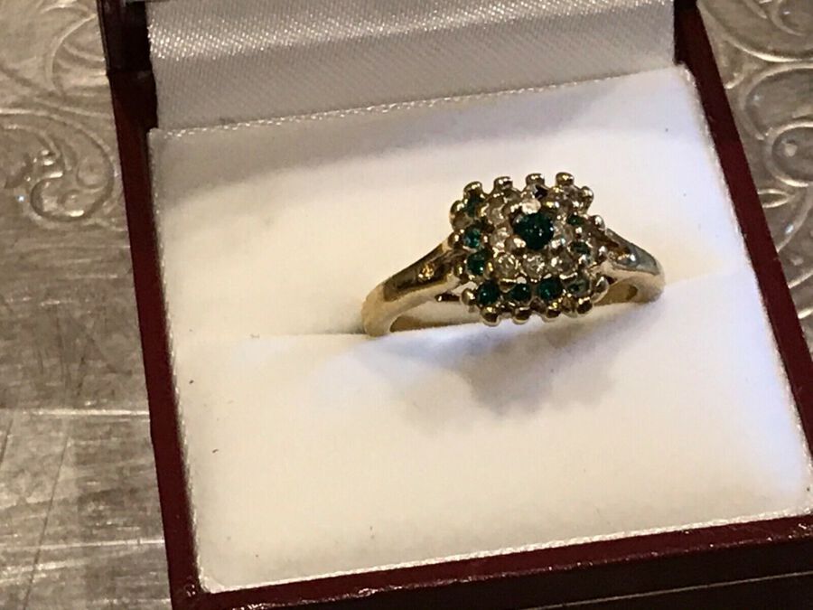 Antique Emerald and stones cluster lady’s ring