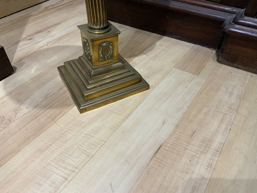 Antique Oil lamp Victorian German floor standing 