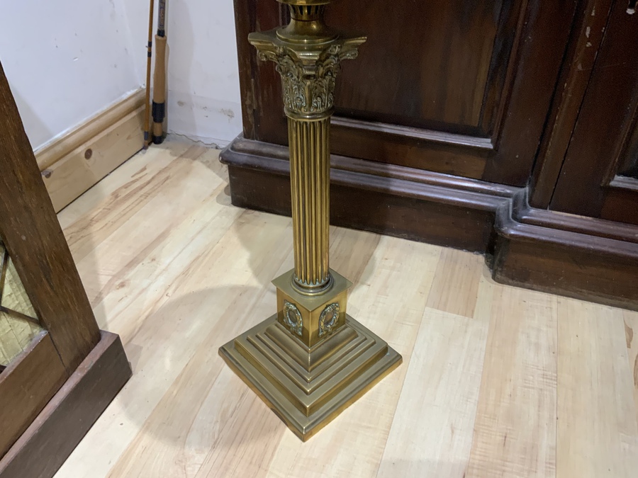 Antique Oil lamp Victorian German floor standing 