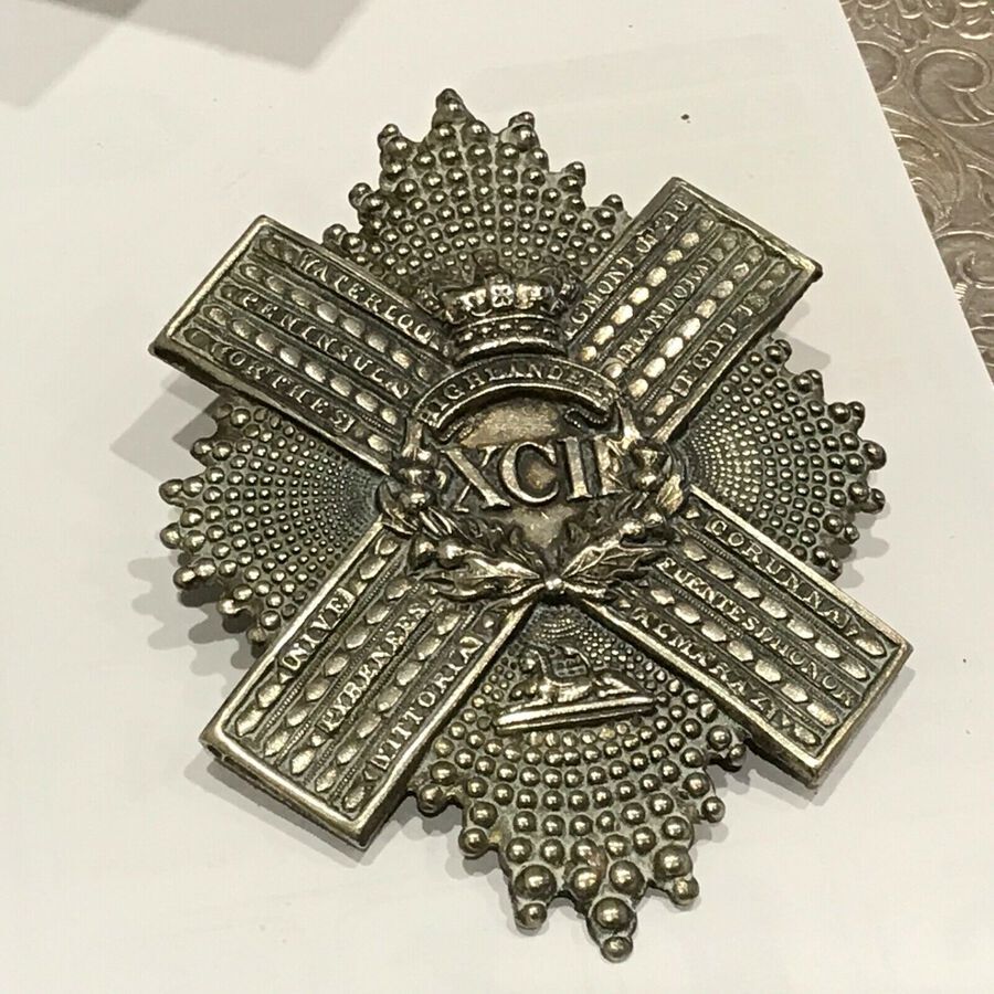 Antique Scottish regiment Victorian badge