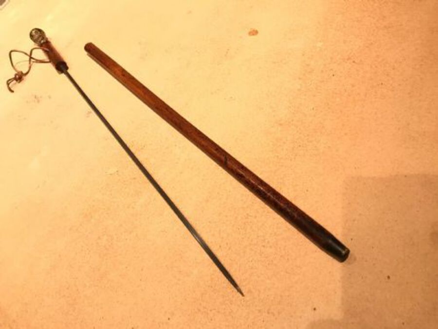 Antique walking stick come sword stick 