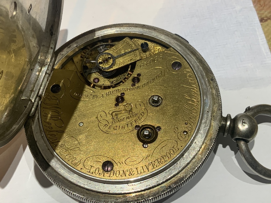 Antique Chronograph Silver cased Coventry pocket watch