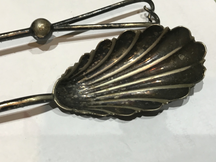 Antique Oyster serving spoons silverware 