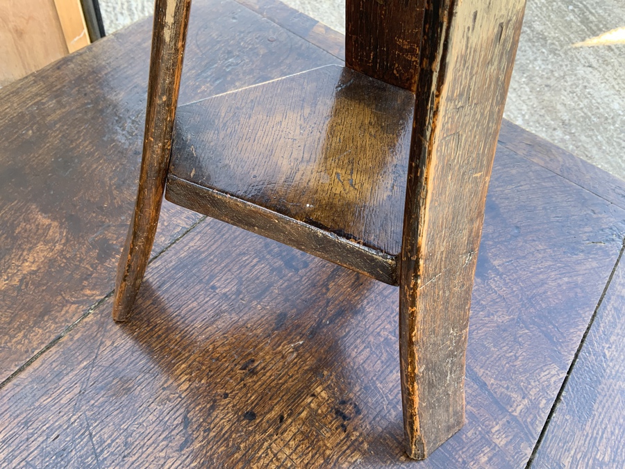Antique Milking stool 18th century oak.