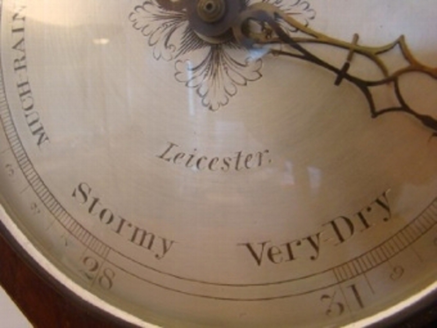 Antique BAROMETER VICTORIAN MAHOGANY CASE RUSSEL OF LEICESTER