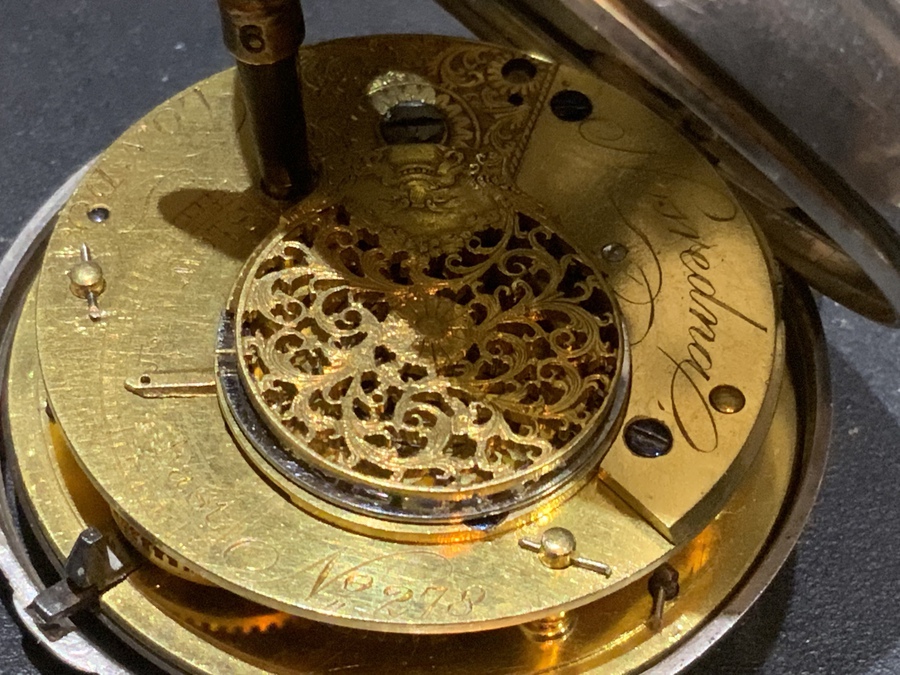 Antique Rare verge pocket watch London 