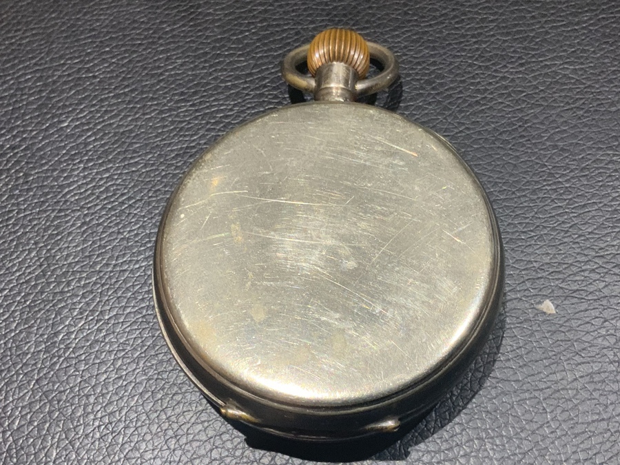 Antique Pocket watch steel cased Goliath type 