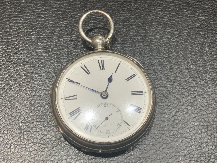 Pocket watch silver cased Coventry maker Adam Burgess