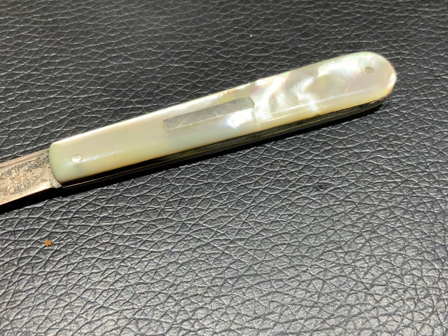 Antique Fruit Knife silver & mother of Pearl 