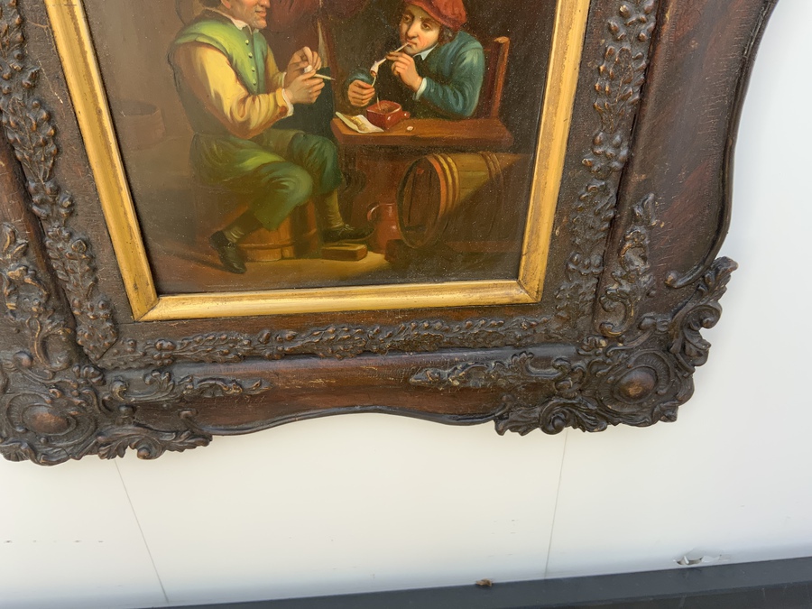 Antique Painting Dutch Masterpiece oil on copper in quality frame