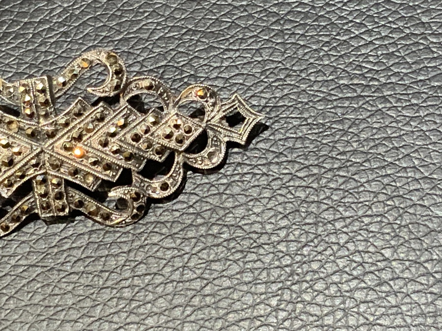Antique Victorian Marcasite brooch  