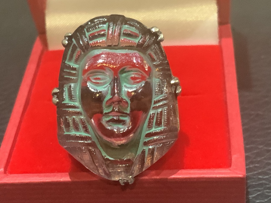 Egyptian Pharaohs head ring Victorian
