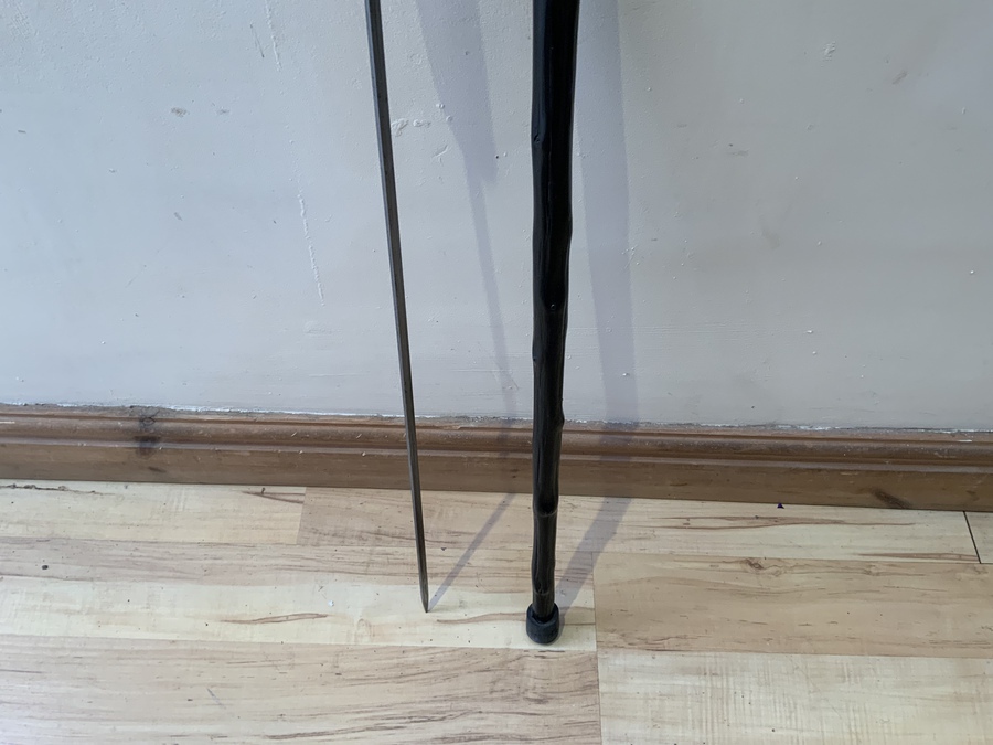 Antique Irish Blackthorn walking stick sword stick 
