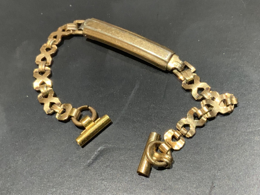 Antique gold plated ladies wristwatch chain