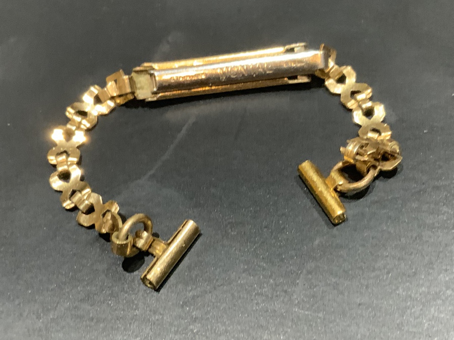 Antique Antique gold plated ladies wristwatch chain