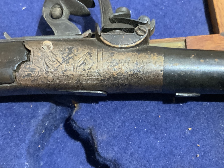 Antique Flintlock pistol boxed