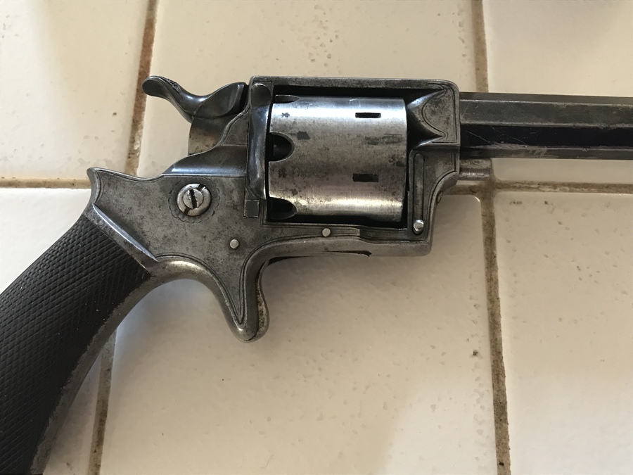 Antique Tranter 9mm 7 shot rare single action percussion revolver 