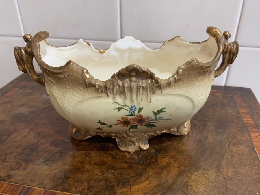 Antique Beautiful dish/planter Austrian fine bone china 1860’s perfect