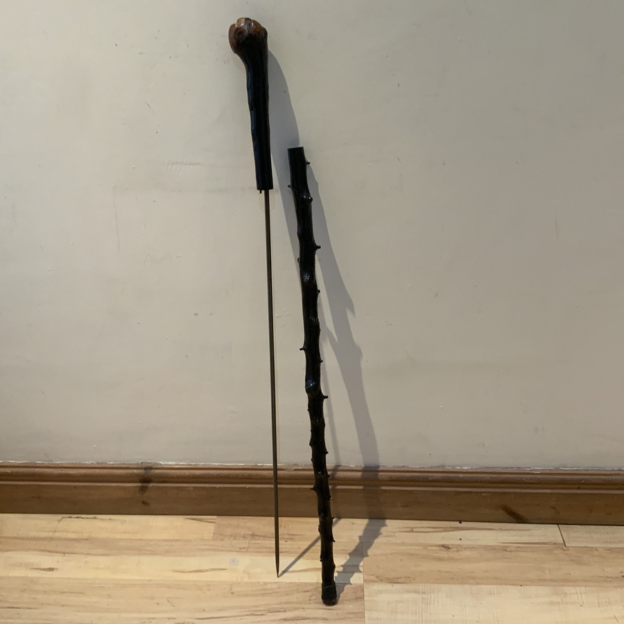 Irish Blackthorn walking stick sword stick