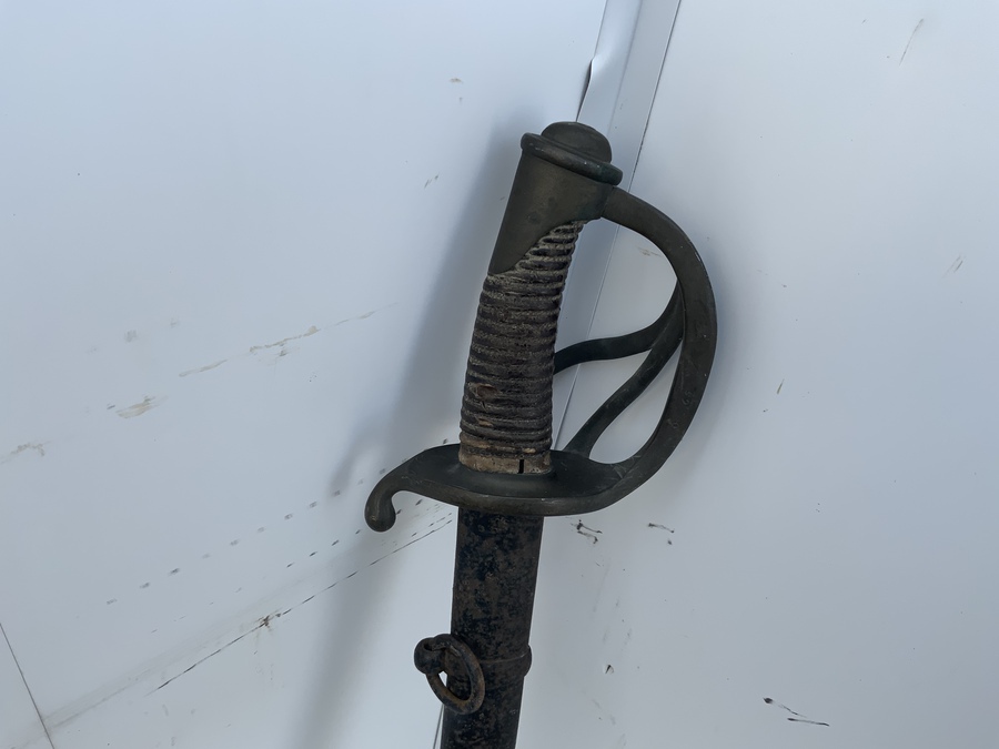 Antique French Heavy Cavalry Sabre with Scabbard Georgian  