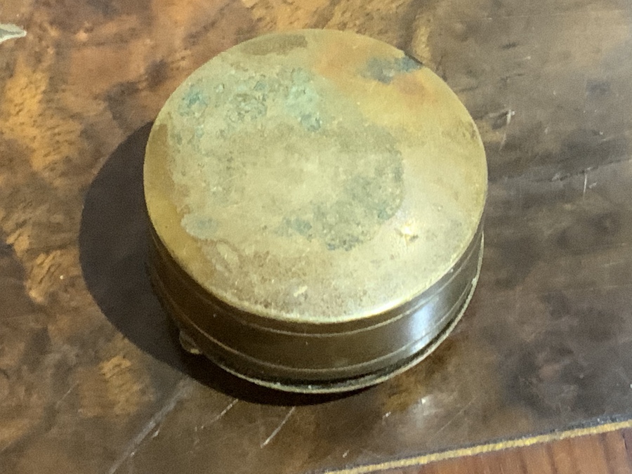 Antique Georgian Small pox ointment container 