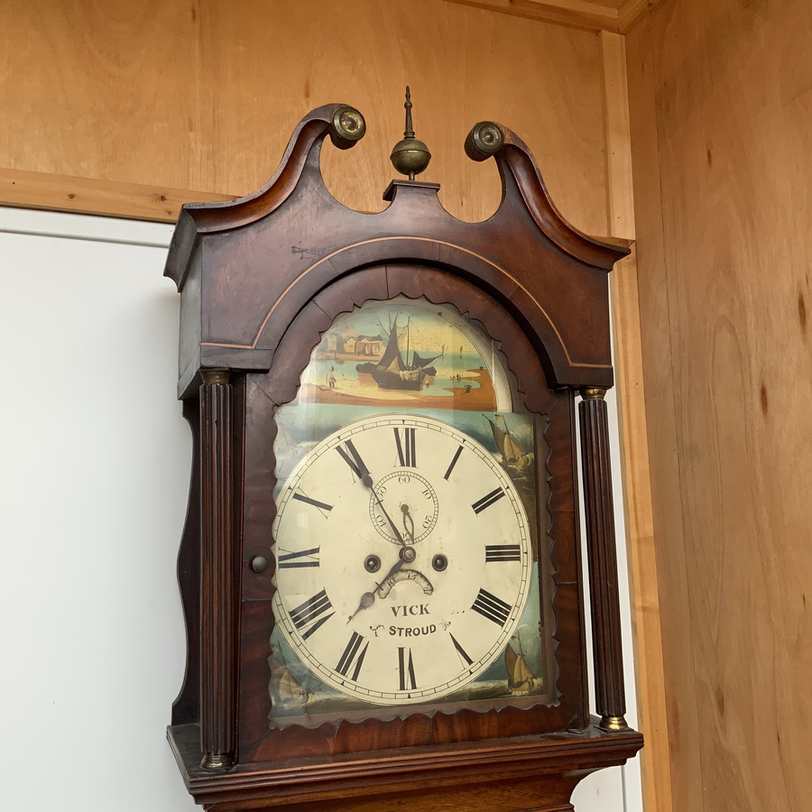 Antique Grandfather Clock Mahogany 8 day late Georgian 
